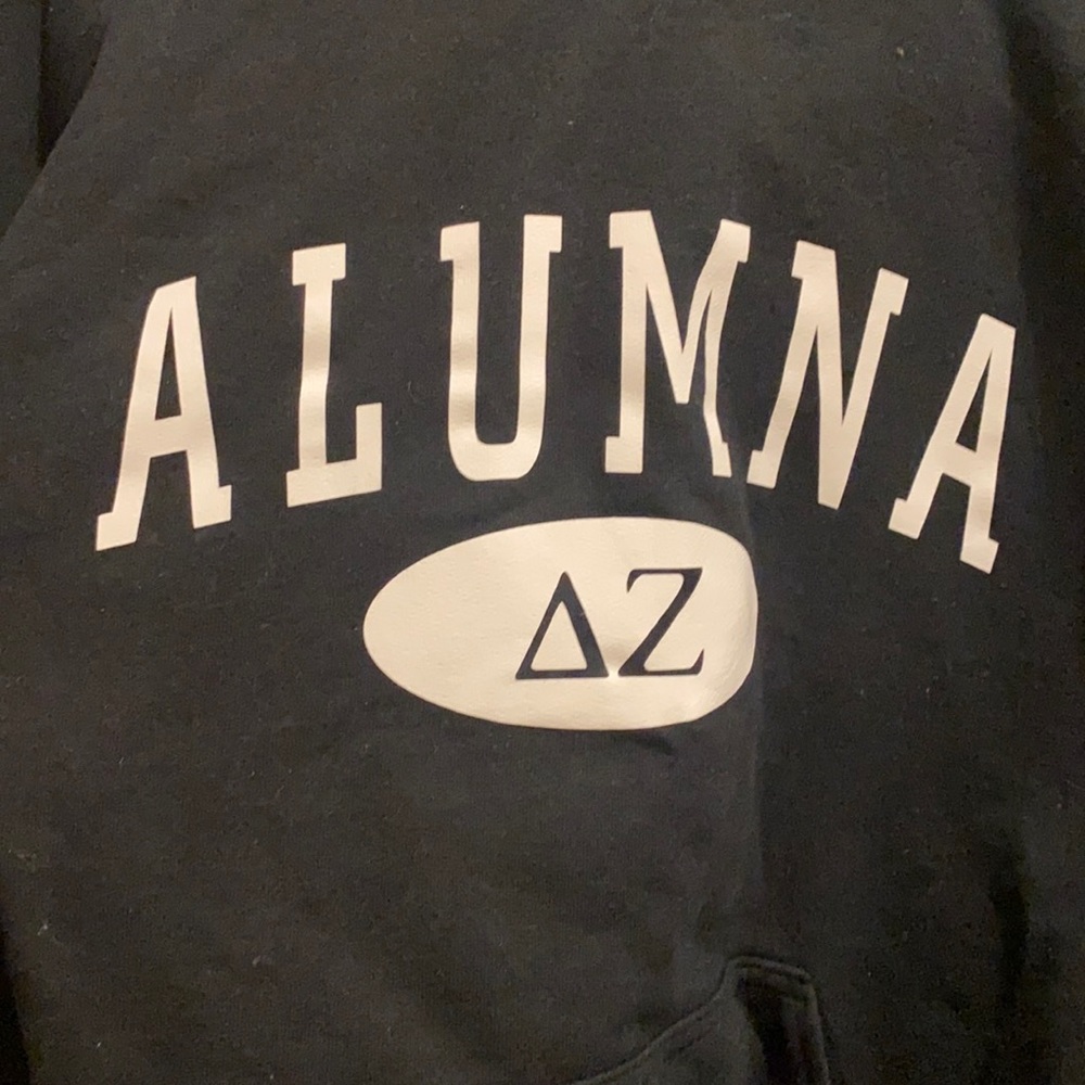 Delta Zeta Alumni Black Hoodie Sweatshirt